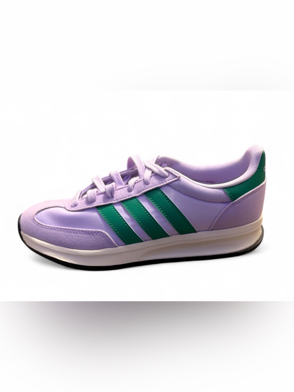 adidas Lavender Sneaker with Green Stripes